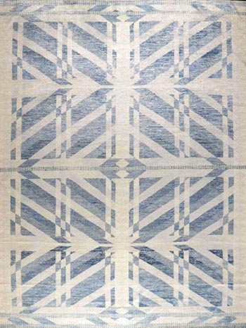 Swedish BlueGrey Geometric Pattern  #191139